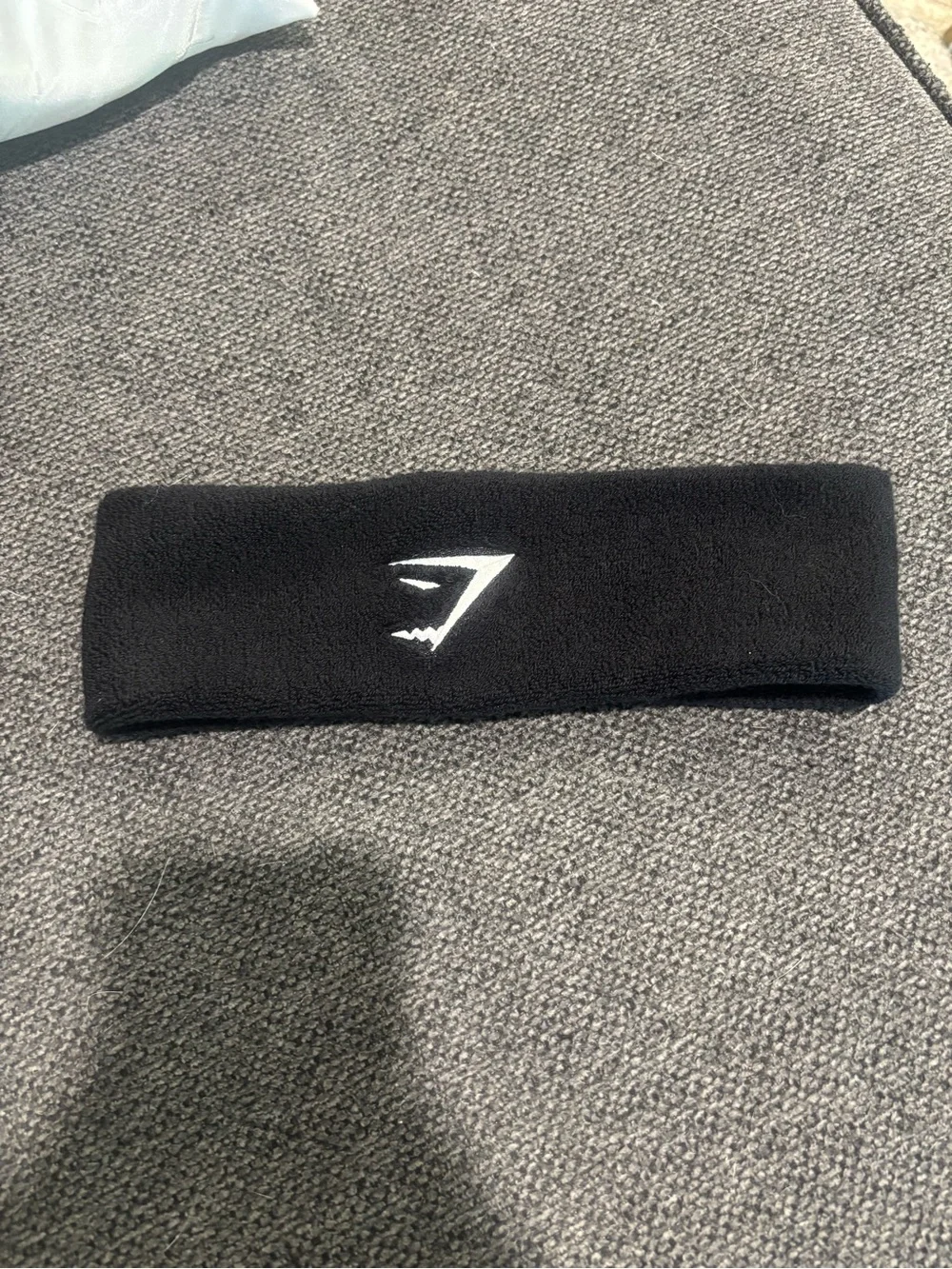 Gymshark Black Terrycloth Fleece Workout Headband